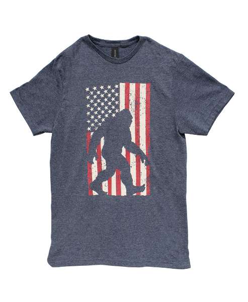 Picture of Sasquatch Flag T-Shirt, XXL - Heather Navy