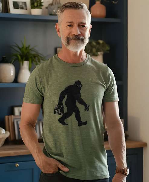 Picture of Sasquatch Beer T-Shirt - Heather Military Green